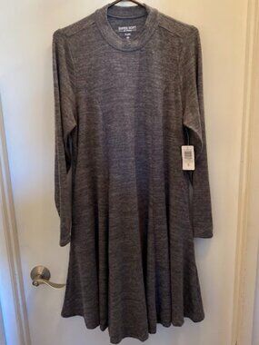 Torrid Gray Long Sleeve Dress